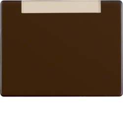 11650001 Centre plate for push-button/pilot lamp E10 with labelling field,  Berker Arsys,  brown glossy
