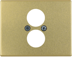 11840002 Centre plate for loudspeaker socket outlet Berker Arsys,  gold matt,  aluminium anodised