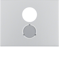 11847003 Centre plate for loudspeaker socket outlet Berker K.5, Aluminium,  aluminium anodised