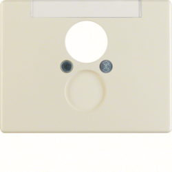 11850002 Centre plate for loudspeaker socket outlet with labelling field,  Berker Arsys,  white glossy
