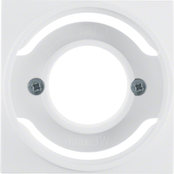 11981909 Centre plate for pilot lamp E14 Berker S.1/B.3/B.7, polar white matt