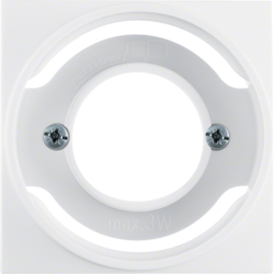 11988982 Centre plate for pilot lamp E14 Berker S.1/B.3/B.7, white glossy