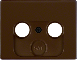 12010111 Centre plate for aerial socket 2-/3hole Berker Arsys,  brown glossy