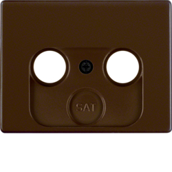 12010111 Centre plate for aerial socket 2-/3hole Berker Arsys,  brown glossy