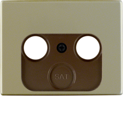 12020021 Centre plate for aerial socket 2-/3hole Berker Arsys,  light bronze matt,  aluminium lacquered