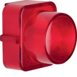 1222 Cover for push-button/pilot lamp E10 Serie 1930/Glas/R.classic,  red,  transparent