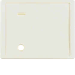 12330002 Centre plate for pullcord push-button with lens,  Berker Arsys,  white glossy