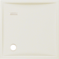 12338982 Centre plate for pullcord push-button with lens,  white glossy
