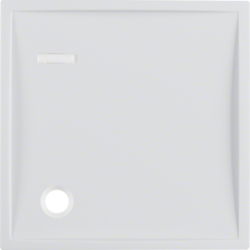 12339909 Centre plate for pullcord push-button with lens,  polar white matt