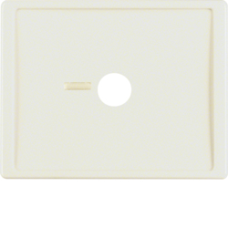12360002 Centre plate for pneumatic call switch with lens,  Berker Arsys,  white glossy