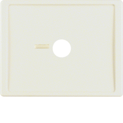 12360002 Centre plate for pneumatic call switch with lens,  Berker Arsys,  white glossy