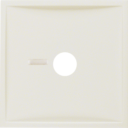 12368982 Centre plate for pneumatic call switch with lens,  white glossy