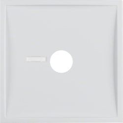 12368989 Centre plate for pneumatic call switch with lens,  polar white glossy