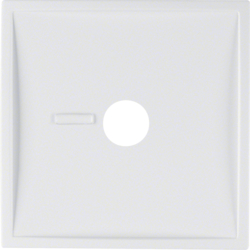 12369909 Centre plate for pneumatic call switch with lens,  polar white matt