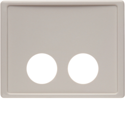 12380002 Centre plate with 2 plug-in openings for call unit Berker Arsys,  white glossy