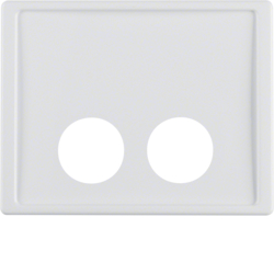 12380069 Centre plate with 2 plug-in openings for call unit Berker Arsys,  polar white glossy