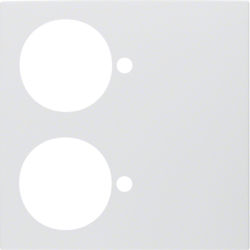 12888919 Centre plate for call unit with 2 push-buttons polar white glossy