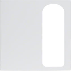 12888929 Centre plate for socket outlet 15gang polar white glossy