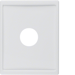 12980069 Centre plate with plug-in opening for nurse call systems Berker Arsys,  polar white glossy
