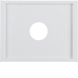 12987009 Centre plate with plug-in opening for nurse call systems Berker K.1, polar white glossy