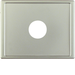 12989004 Centre plate with plug-in opening for nurse call systems Berker Arsys,  stainless steel matt,  lacquered