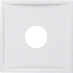 12989909 Centre plate with plug-in opening for nurse call systems polar white matt