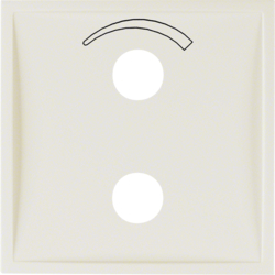 13008982 Centre plate with imprinted symbol curve for small sound system white glossy