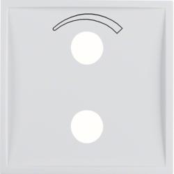 13008989 Centre plate with imprinted symbol curve for small sound system polar white glossy