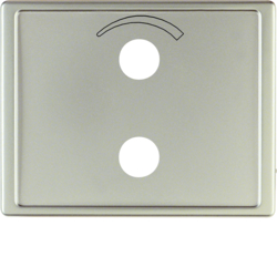 13009014 Centre plate with imprinted symbol curve for small sound system Berker Arsys,  stainless steel matt,  lacquered