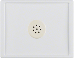 13020069 Centre plate with microphone for interface unit Berker Arsys,  polar white glossy