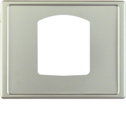 13059004 Centre plate for dropping plug-and-socket connector Berker Arsys,  stainless steel matt,  lacquered