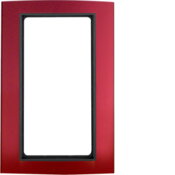 13093012 Frame with large cut-out Berker B.3, Aluminium red/anthracite matt,  aluminium anodised