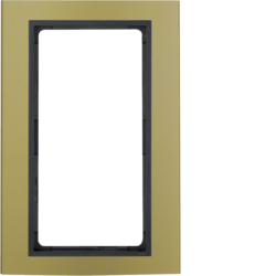 13093016 Frame with large cut-out Berker B.3, Aluminium gold/anthracite matt,  aluminium anodised