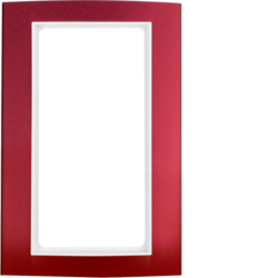 13093022 Frame with large cut-out Berker B.3, Aluminium red/polar white matt,  aluminium anodised