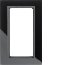 13096616 Glass frame with large cut-out Berker B.7, glass black/anthracite matt