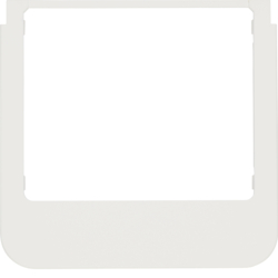 13196089 Design frame,  rounded Berker Q.1, polar white,  velvety,  plastic