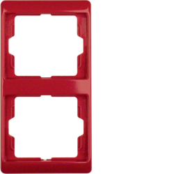 13230062 Frame 2gang vertical Berker Arsys,  red glossy