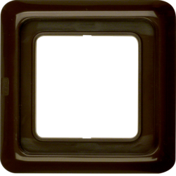 132801 Frame 1gang with sealing,  Splash-protected flush-mounted IP44, brown glossy