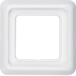 132809 Frame 1gang with sealing,  Splash-protected flush-mounted IP44, polar white glossy