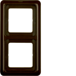 132901 Frame 2gang with sealing,  Splash-protected flush-mounted IP44, brown glossy