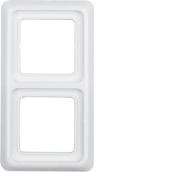 132909 Frame 2gang with sealing,  Splash-protected flush-mounted IP44, polar white glossy