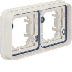 13293502 Frame 2gang horizontal for flush-mounted installation with sealing,  Berker W.1, polar white matt