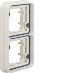 13293512 Frame 2gang vertical for flush-mounted installation with sealing,  Berker W.1, polar white matt