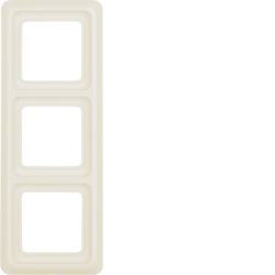 1330 Frame 3gang with sealing,  Splash-protected flush-mounted IP44, white glossy