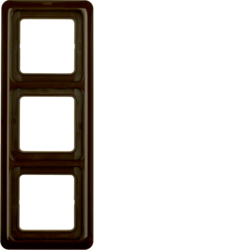 133001 Frame 3gang with sealing,  Splash-protected flush-mounted IP44, brown glossy