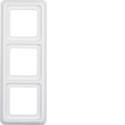 133009 Frame 3gang with sealing,  Splash-protected flush-mounted IP44, polar white glossy