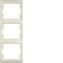 13330002 Frame 3gang vertical Berker Arsys,  white glossy