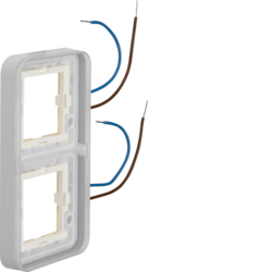 13393512 Frame 2gang,  vertical,  illuminated 230 V,  for housing surface-mounted Berker W.1