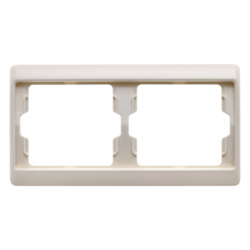 13630002 Frame 2gang horizontal Berker Arsys,  white glossy