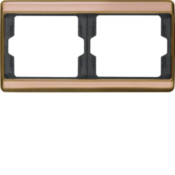 13630007 Frame 2gang horizontal Berker Arsys Kupfer Med,  copper,  natural metal